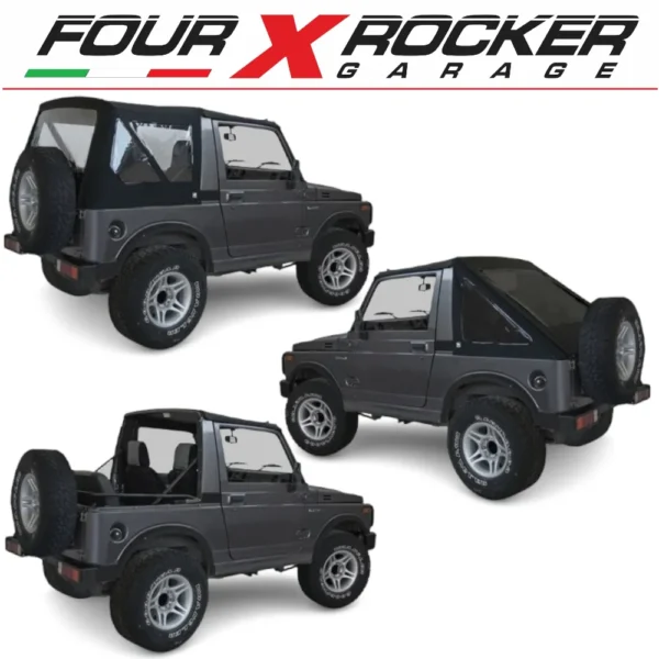 CAPOTE 3TOP (3 in 1 - SOFT TOP - FASTBACK - BIKINI) NERA SUNTOP SUZUKI SAMURAI - SANTANA - SJ