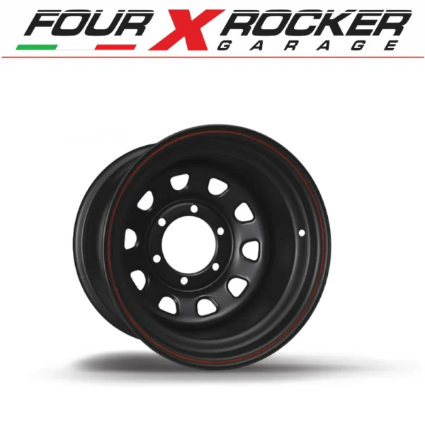 CERCHIO SCAMPANATO DAYTONA NERO 6 FORI 15x10 ET -44 CB 110