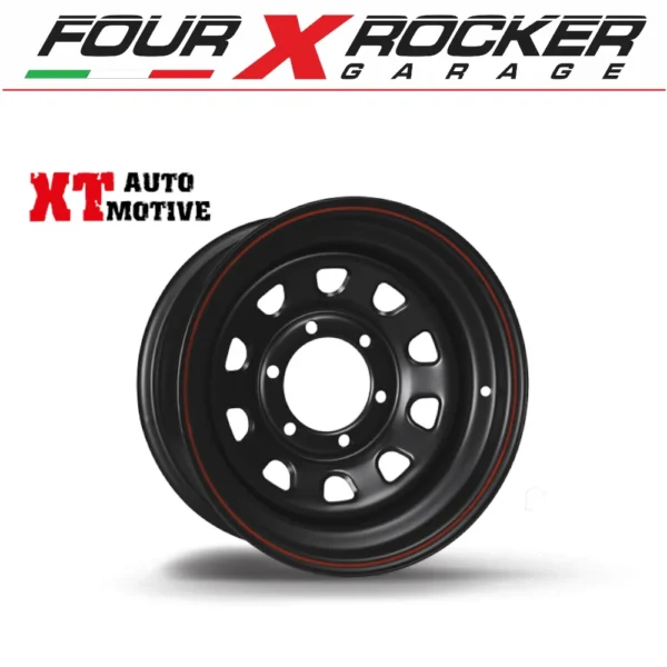 CERCHIO SCAMPANATO DAYTONA NERO 6 FORI 15x7 ET -12 CB 110