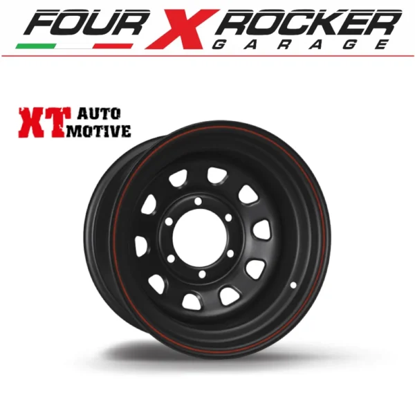 CERCHIO SCAMPANATO DAYTONA NERO 6 FORI 15x8 ET -30 CB 110