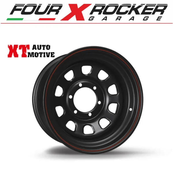 CERCHIO SCAMPANATO DAYTONA NERO 6 FORI 16x8 ET -25 CB 110