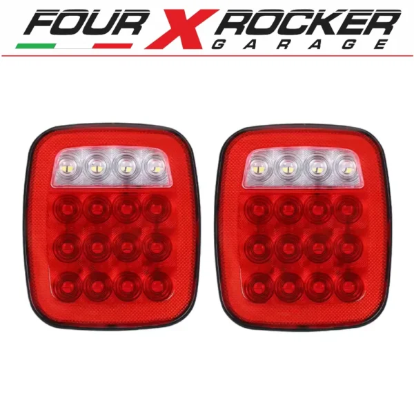 COPPIA STOP FANALI SOTTILI A LED NAS PER JEEP WRANGLER