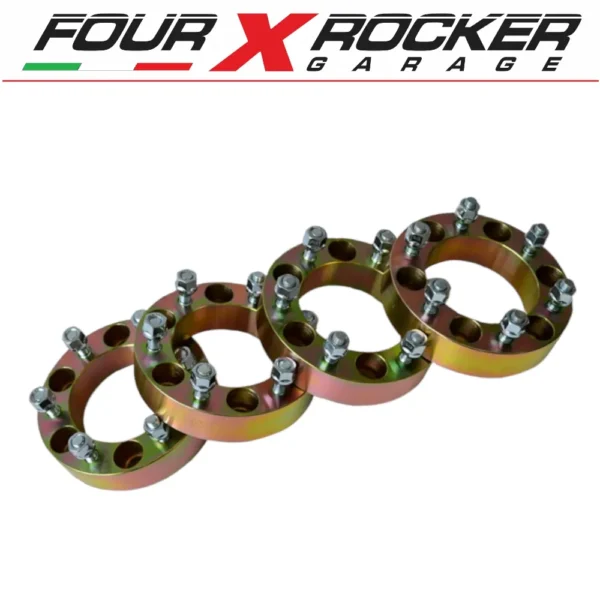 KIT N&deg;4 DISTANZIALI RUOTA IN ACCIAIO ZINCATI MITSUBISHI PAJERO 1 - 2 / L200 38mm