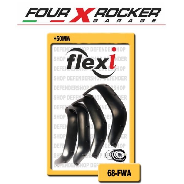 KIT N&deg;4 PARAFANGHI ALLARGATI +12cm FLEXI LAND ROVER DEFENDER