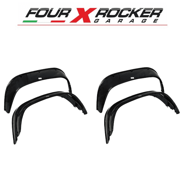 KIT N&deg;4 PARAFANGHINI ALLARGATI +17cm NERO LUCIDO LAND ROVER DEFENDER
