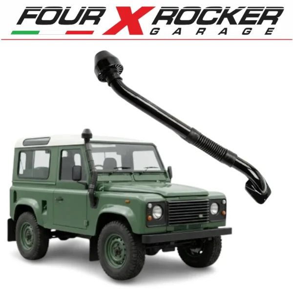 SNORKEL TUBOLARE METALLICO LAND ROVER DEFENDER dal 300 TDI