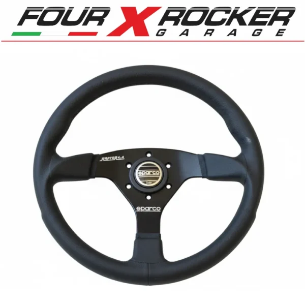 VOLANTE SPORTIVO ANATOMICO IN PELLE SPARCO 14"