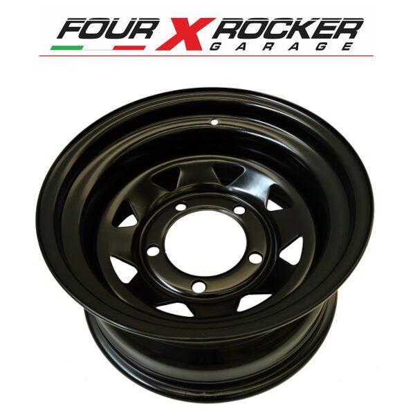 CERCHIO SCAMPANATO DAKAR NERO PER LAND ROVER 16x7 ET - 20