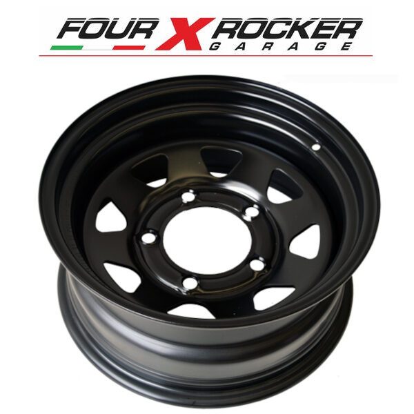 CERCHIO SCAMPANATO DAKAR NERO PER LAND ROVER 16x7 ET -30