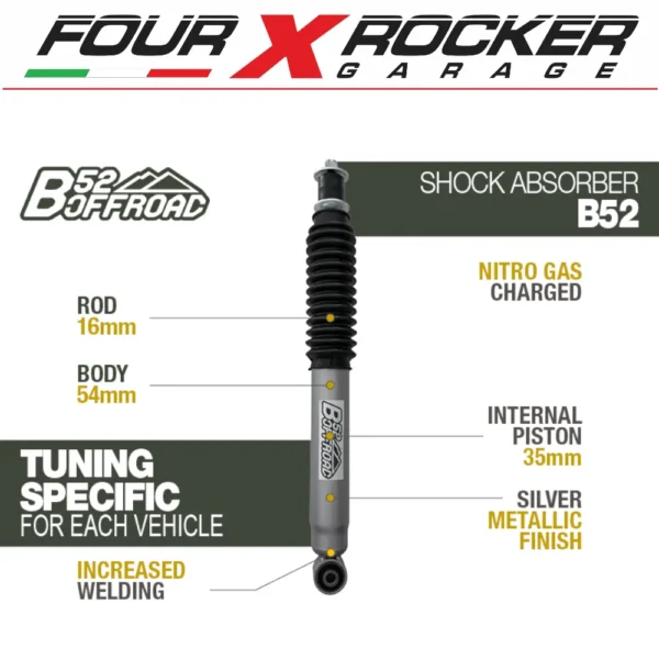 AMMORTIZZATORI +5CM B52 OFFROAD PER SUZUKI SAMURAI - SJ
