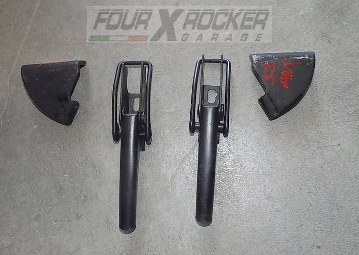 Coppia cerniere chiusura fissaggio parabrezza + attacchi Suzuki Samurai - SJ - Santana