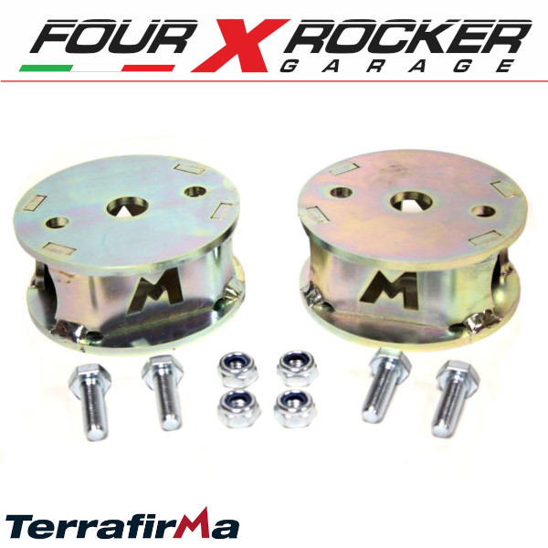 COPPIA SPESSORI MOLLA +5CM POSTERIORE LAND ROVER DEFENDER &ndash; DISCOVERY 1 &ndash; RRC
