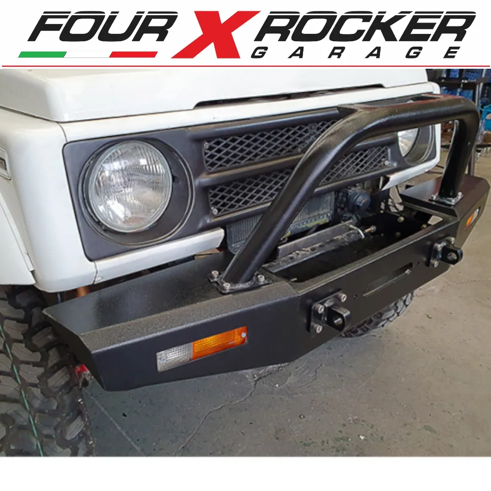 PARAURTI ANTERIORE USO GRAVOSO IN ACCIAIO CON PORTAVERRICELLO SUZUKI SAMURAI - SANTANA - SJ - immagine 2