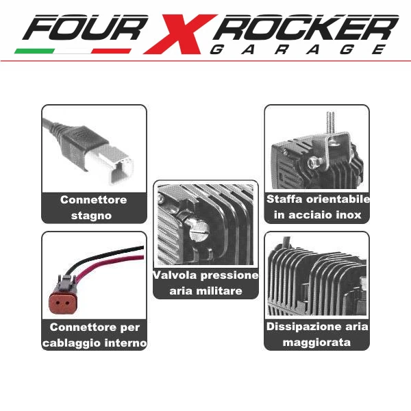 FARO A 2 LED DI PROFONDITA' SW 20W 2200lm - Four X Rocker