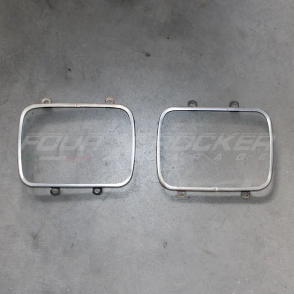 Coppia cornici cromate fari fanali anteriori Jeep Cherokee XJ