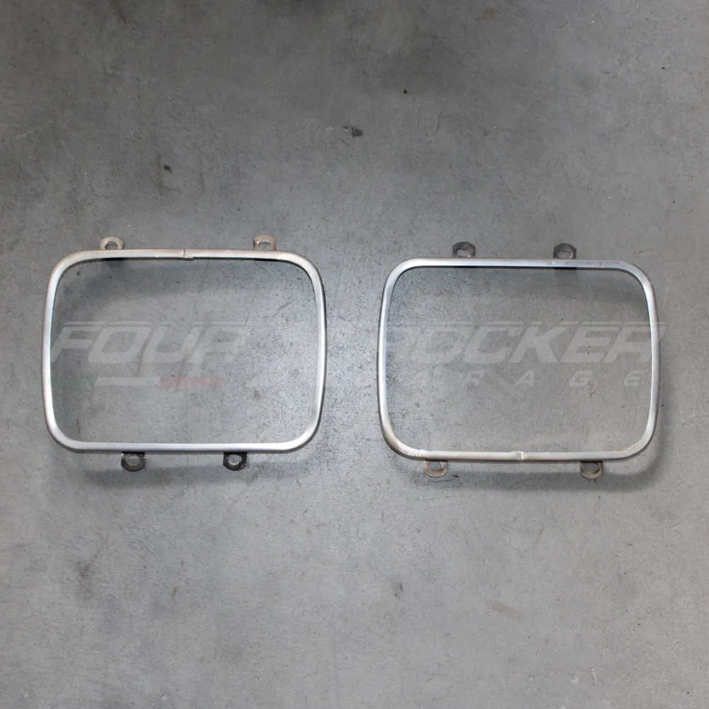 Coppia cornici cromate fari fanali anteriori Jeep Cherokee XJ