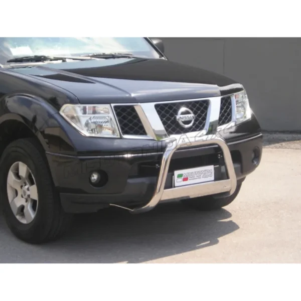 BULL BAR CROMATO PROTEZIONE PARAURTI ANTERIORE NISSAN NAVARA D40 05>10