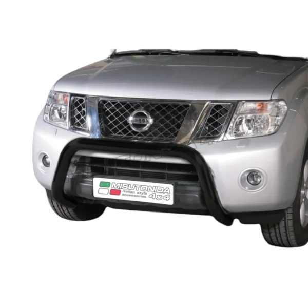 BULL BAR NERO PROTEZIONE PARAURTI ANTERIORE MISUTONIDA PER NISSAN NAVARA D40 10>15